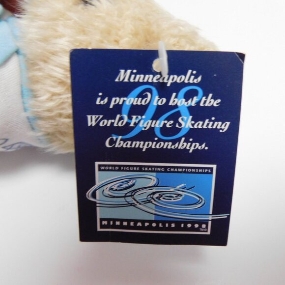 Commonwealth World Figure Skatng Championships Minneapolis1998 Bear Plush Signed - Picture 7 of 7